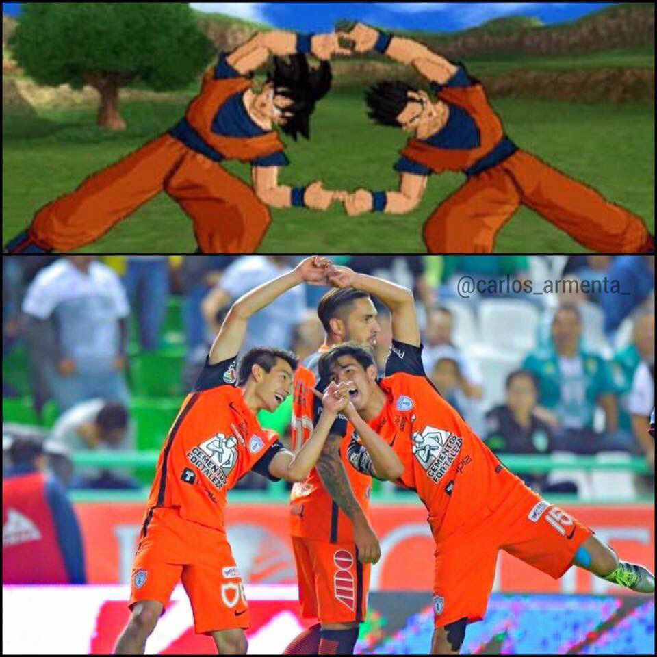 Hirving Lozano y Erick Gutierrez festejan gol como 'Dragon Ball Z'
