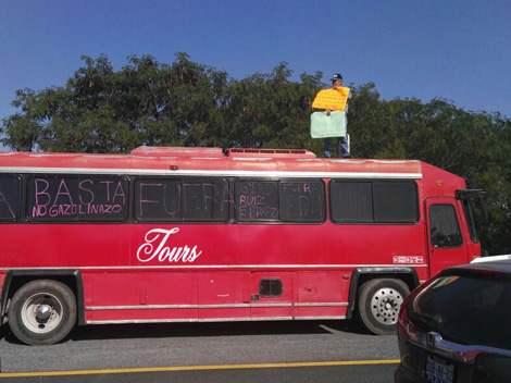 El incremento en la gasolina fue lo que los orilló a realizar este recorrido de cinco kilómetros.