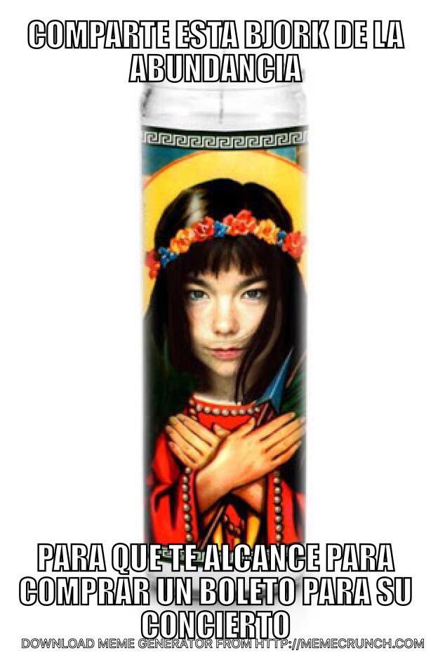 El costo del boleto es tema recurrente entre los fans de Björk.