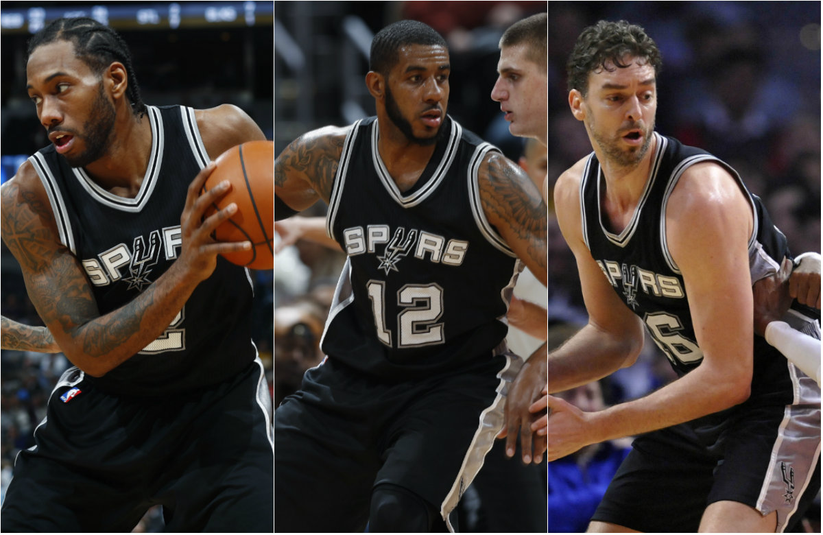 Kawhi Leonard, Aldridge y Pau Gasol