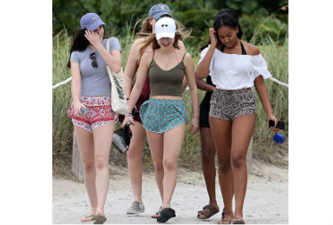 Sasha pasó el fin de semana en Miami acompañada de sus amigas. 