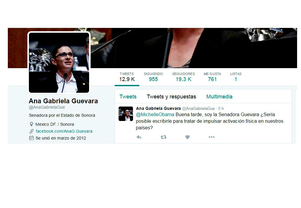 Ana Guevara así le escribió a Michelle Obama en Twitter 