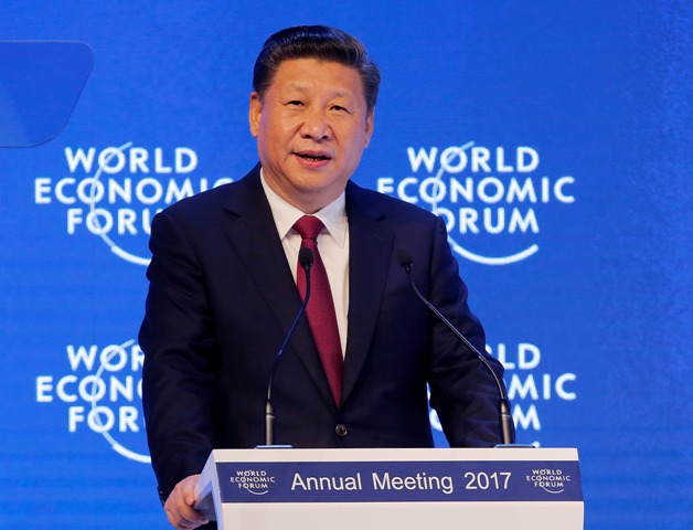 El presidente de China, Xi Jinping en el Foro Económico Mundial en Davos, Suiza.