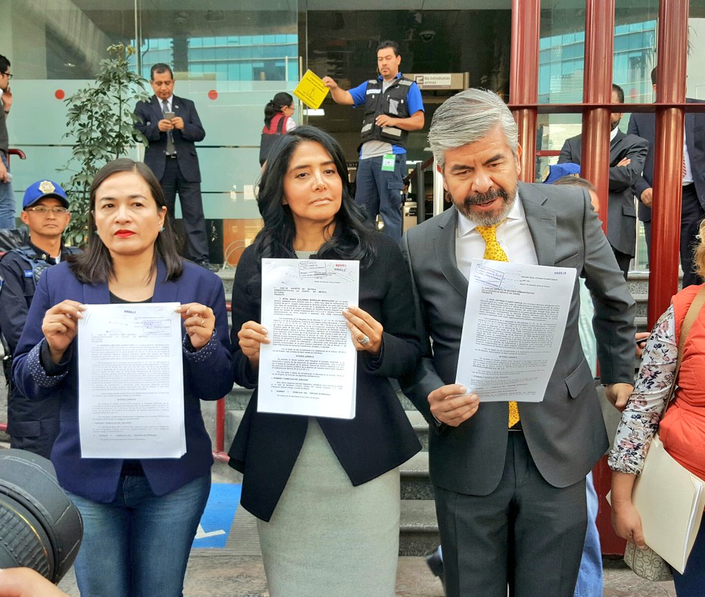 La dirigente nacional del PRD, Alejandra Barrales y la secretaria nacional, Beatriz Mojica, presentaron amparos en contra del 'gasolinazo'. 
