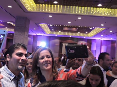 Margarita Zavala, aspirante panista a la candidatura presidencial, de gira por Villahermosa, Tabasco.
