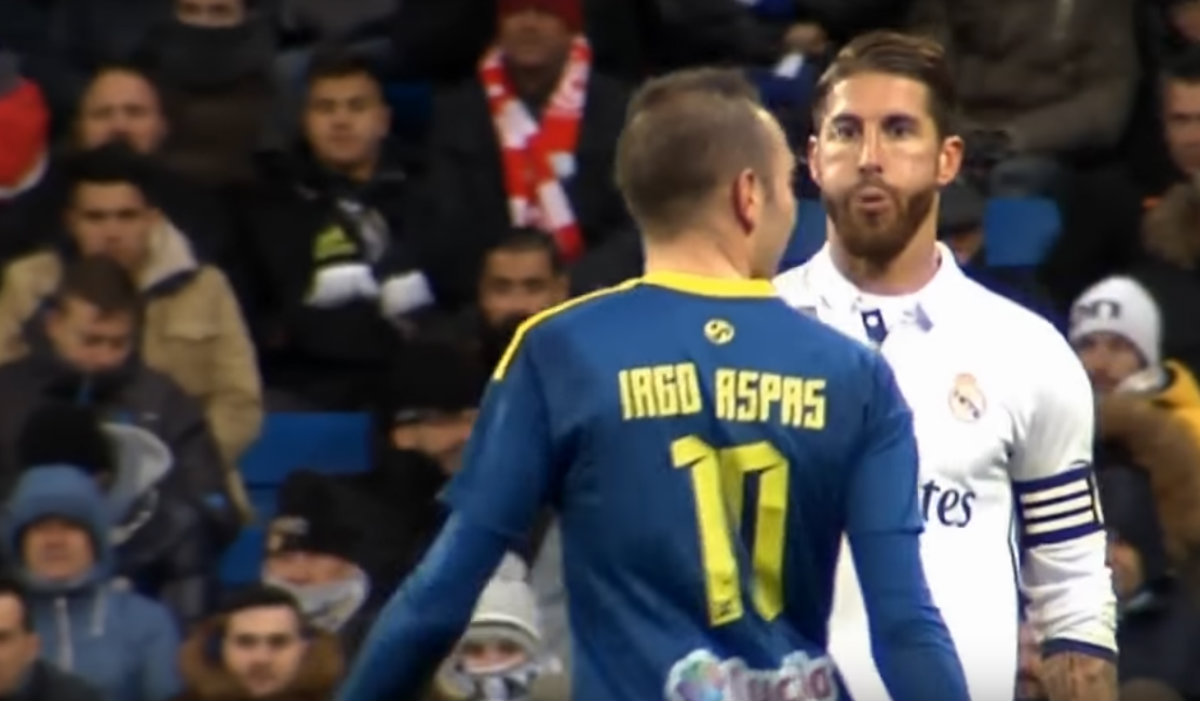 Sergio Ramos escupe a Aigo Aspas
