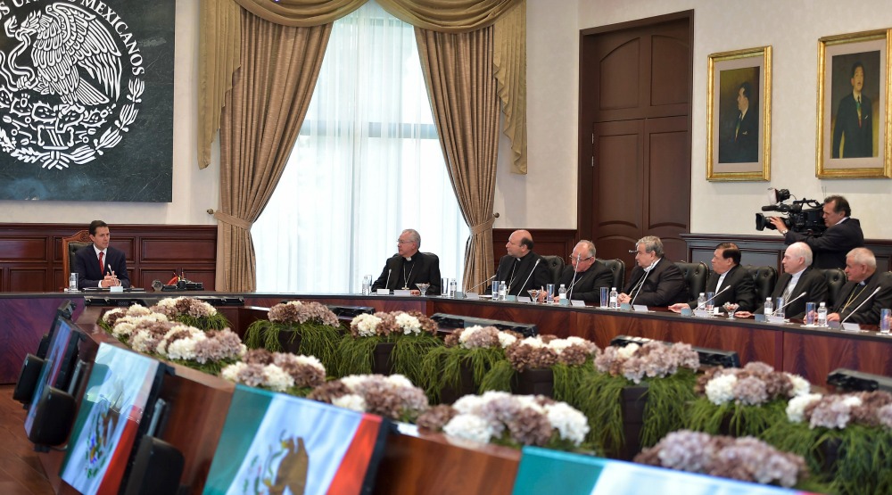  Enrique Peña Nieto, se reunió hoy con los integrante de la Conferencia del Episcopado Mexicano