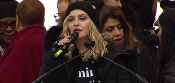 Madonna en la "Marcha de las Mujeres".