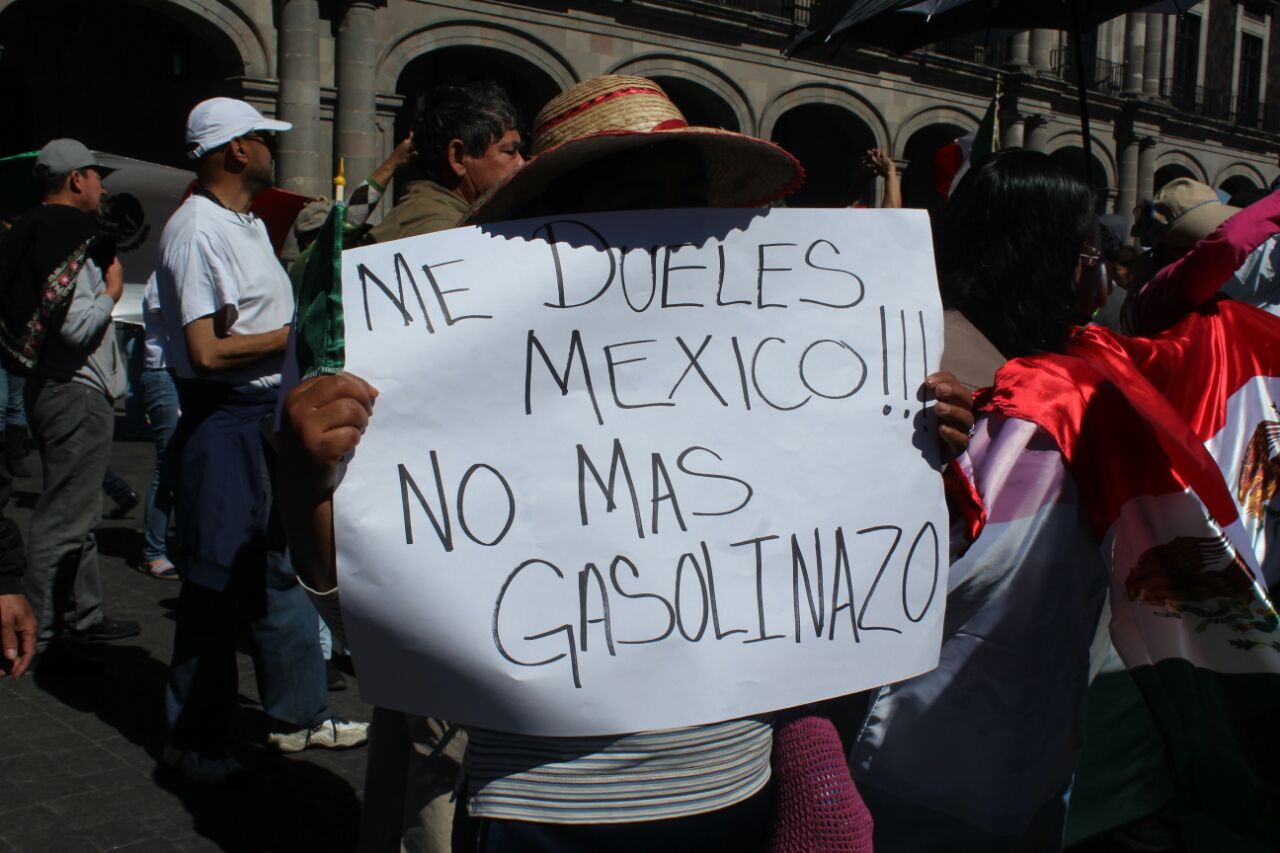 Protesta contra el gasolinazo, manifestación, inconformidad.