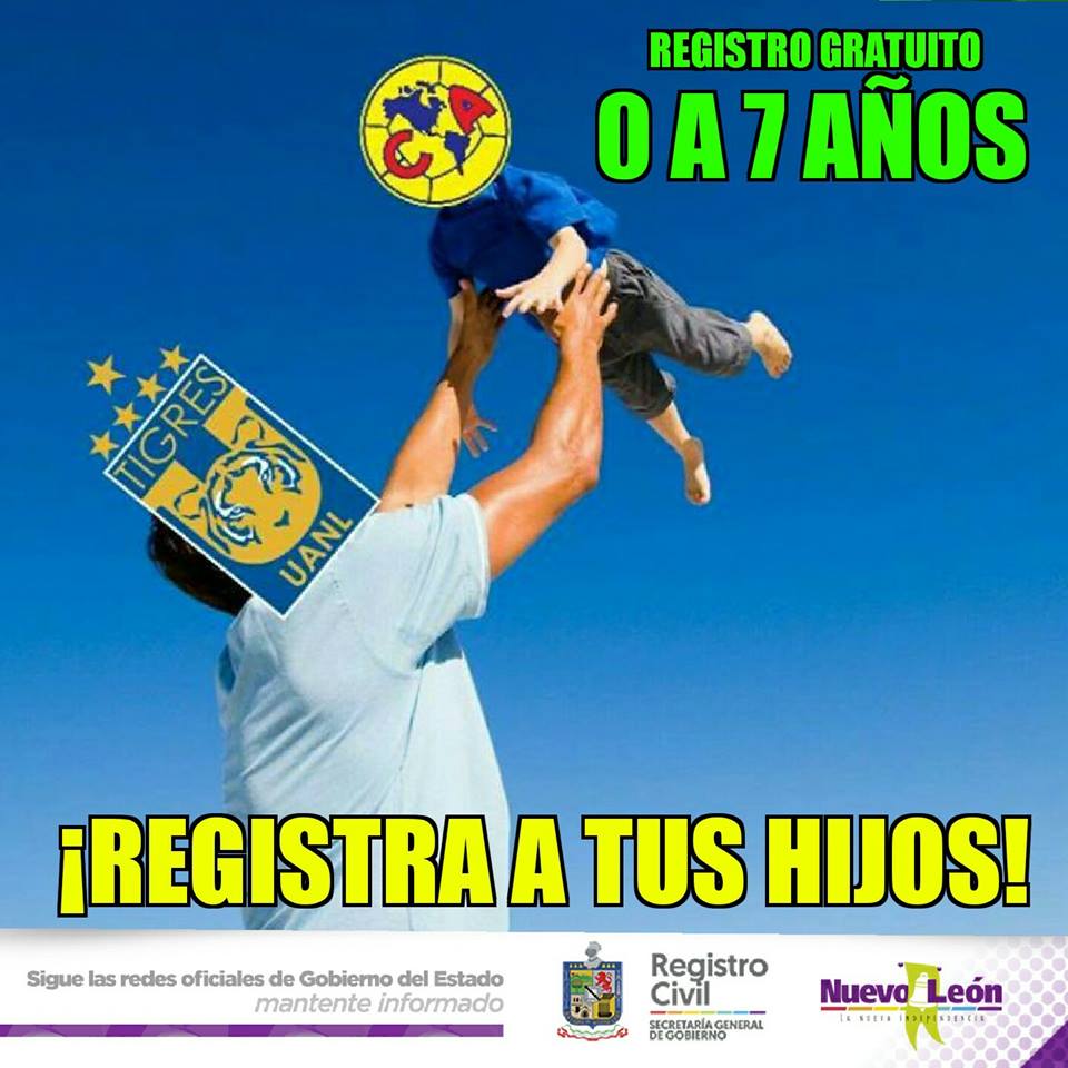 El Registro Civil de Nuevo León se burló del América en su cuenta de Facebook 