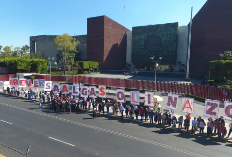 Frente a la Cámara de Diputados, mujeres demandaron a los legisladores federales revertir el aumento en el precio de las gasolinas.
