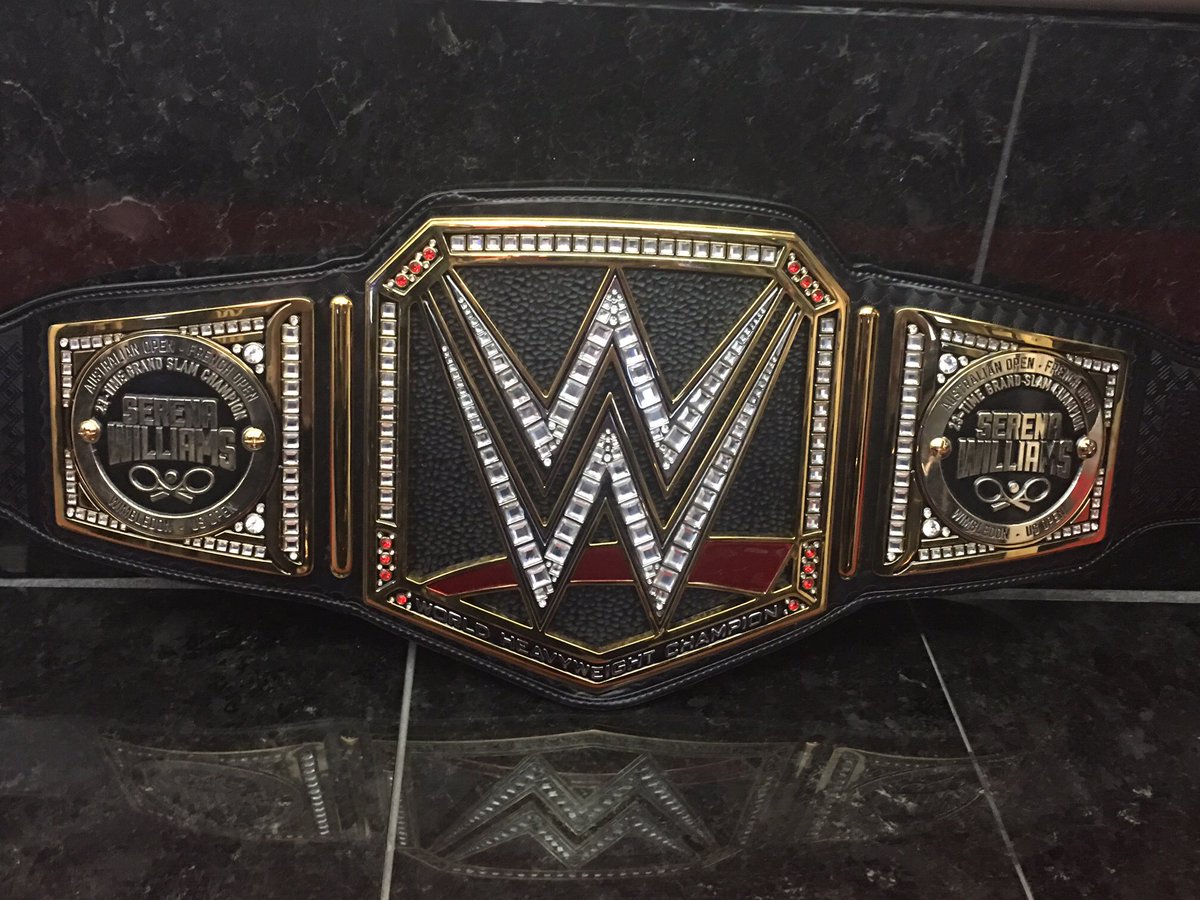El cinturón que la WWE le obsequiará a Serena Williams