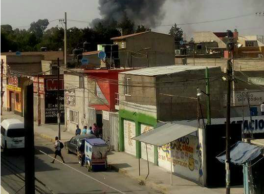 Incendio en San Vicente Chicoloapan, conflagración.