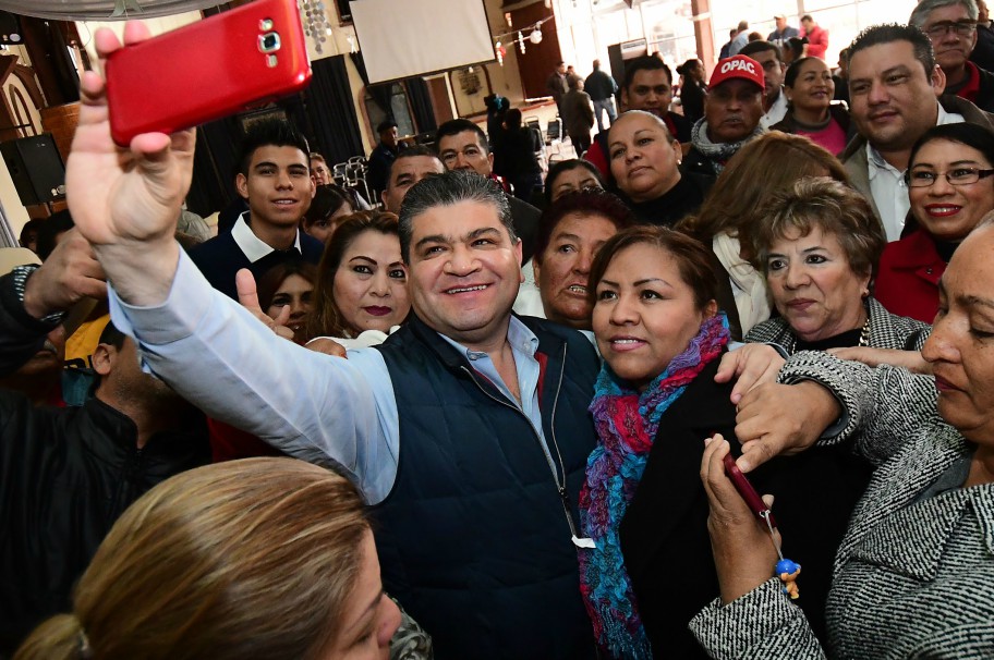 Miguel Riquelme, precandidato del PRI a la gubernatura de Coahuila, visitó Matamoros.