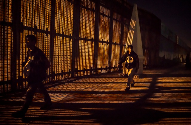 Muro fronterizo en Tijuana. 