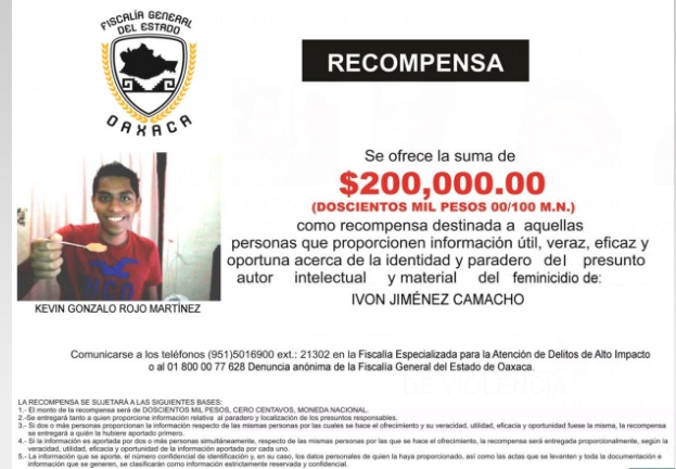 La Fiscalía ofrece 200 mil pesos a quien otorgue información sobre su paradero