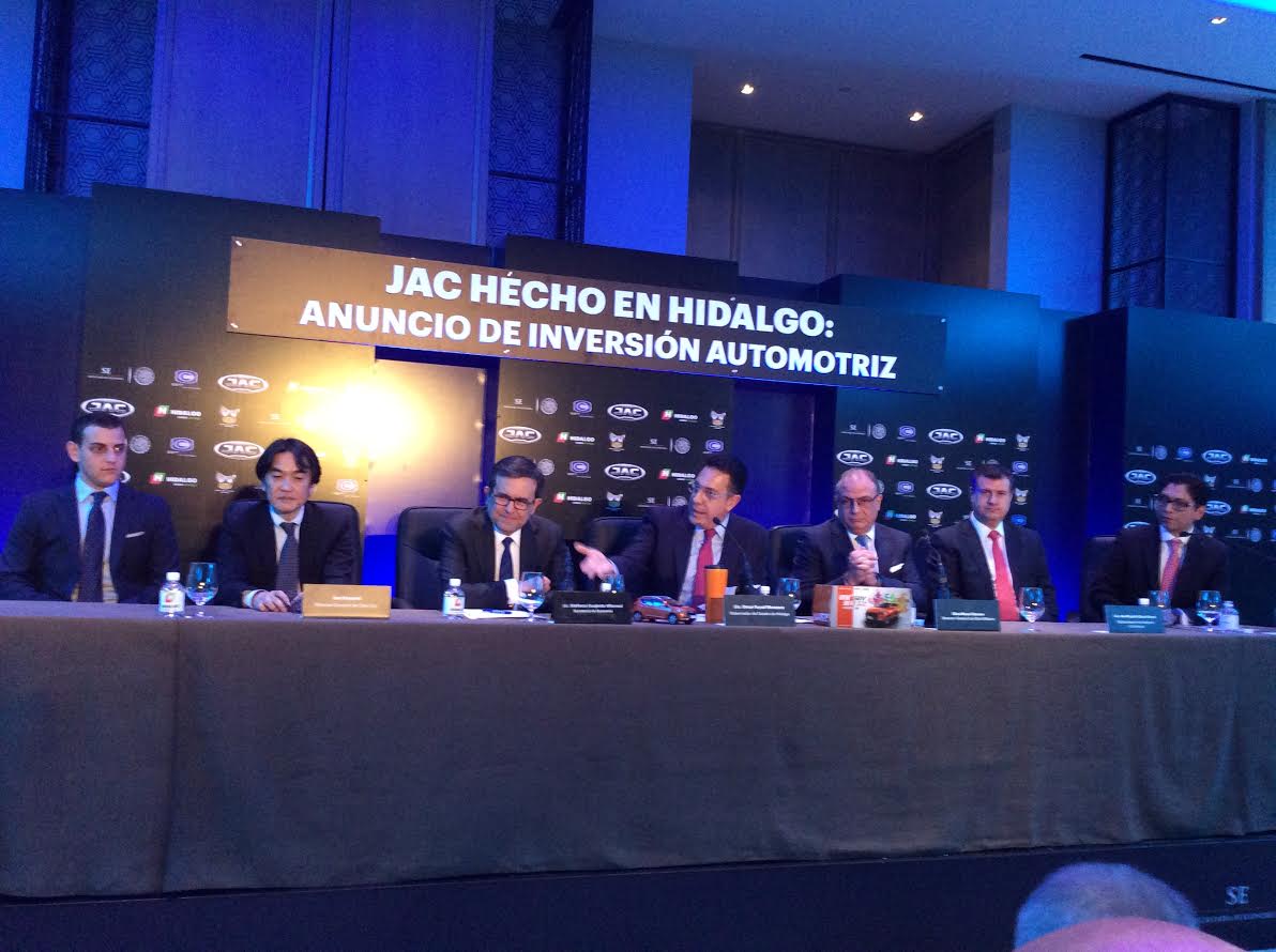 Anuncio de la inversión automotriz de JAC en México.