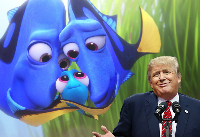 'Buscando a Dory' no le enseñó nada a Donald Trump. 