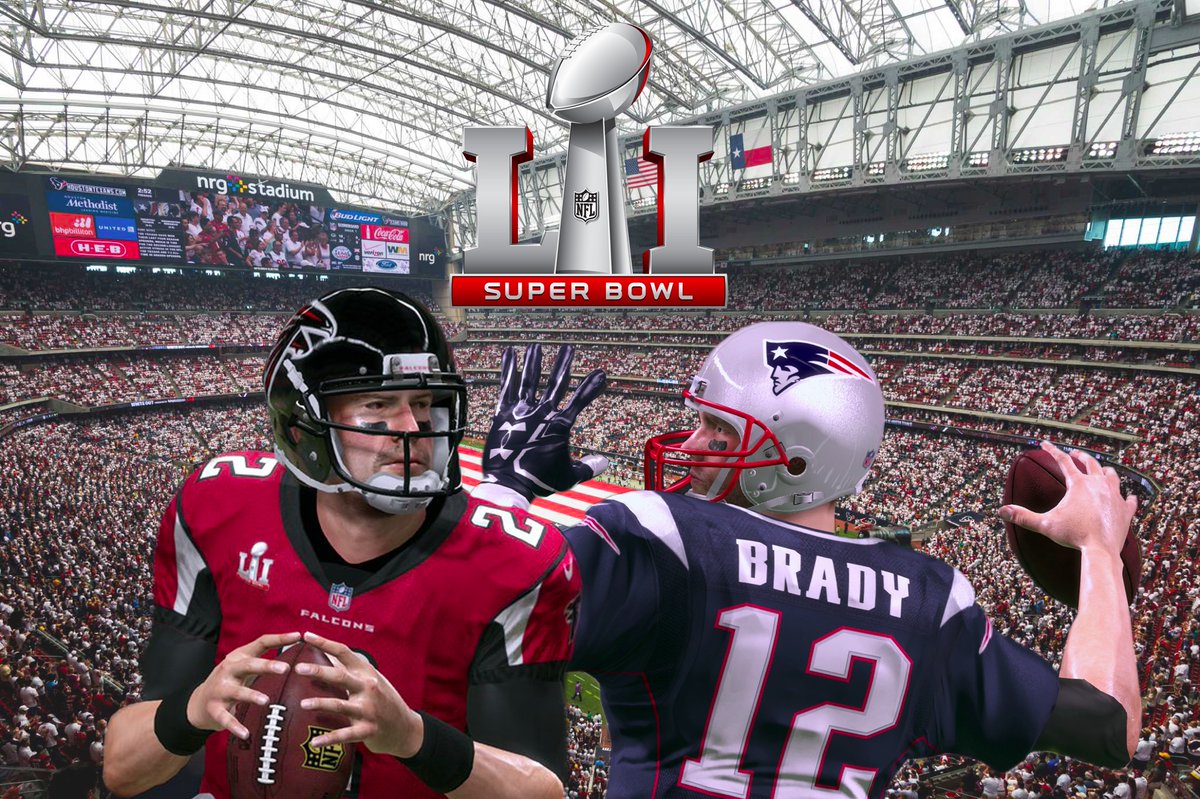 Matt Ryan y Tom Brady en el videojuego Madden NFL 17