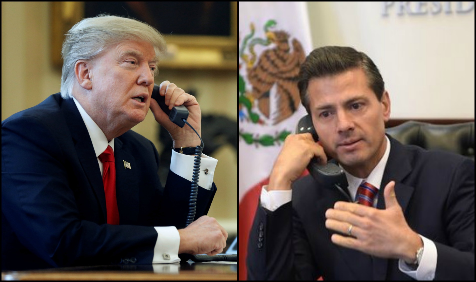 Enrique Peña Nieto y el presidente estadunidense, Donald Trump.