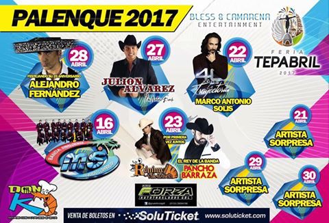 Listo el cartel del palenque de Tepabril 2017