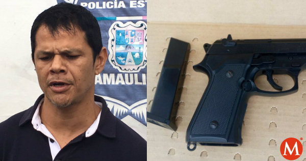 Asaltante detenido en la Laguna del Carpintero.