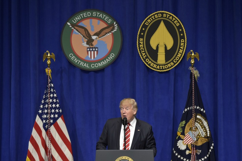 Trump durante su discurso en Florida.