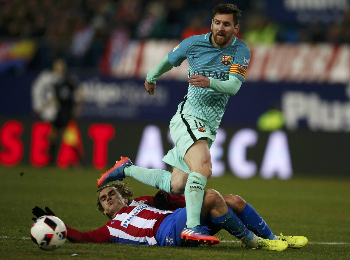 Atlético de Madrid y Barcelona en la ida de la Semifinal de la Copa del Rey