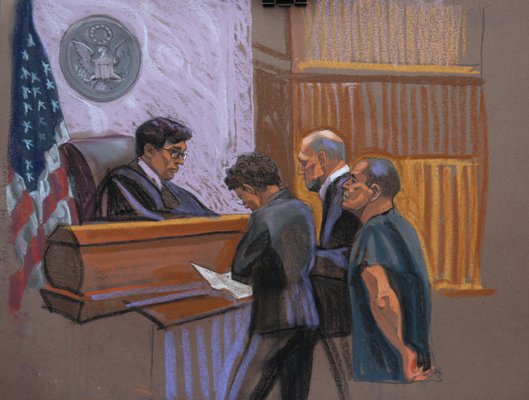 oaquín 'El Chapo' Guzmán durante una audiencia en Nueva York.