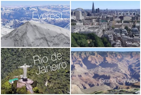 Algunas de las ciudades por las que hace el recorrido el video. 
