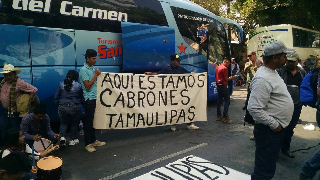Los campesinos llegarán a la Sagarpa, donde protesta otro grupo de manifestantes desde esta mañana .