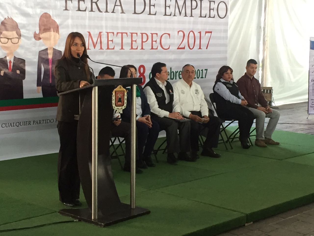 Durante la inauguración.