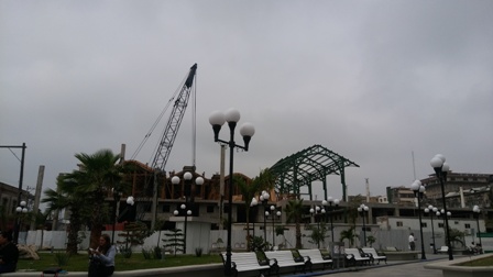 Construcción del mercado de Tampico