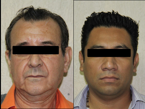 Líder de la denominada “Alianza del Autotransporte”, Bersaín Miranda Borraz, y su abogado Franklin Herrera, éste último portaba una pistola calibre .4
