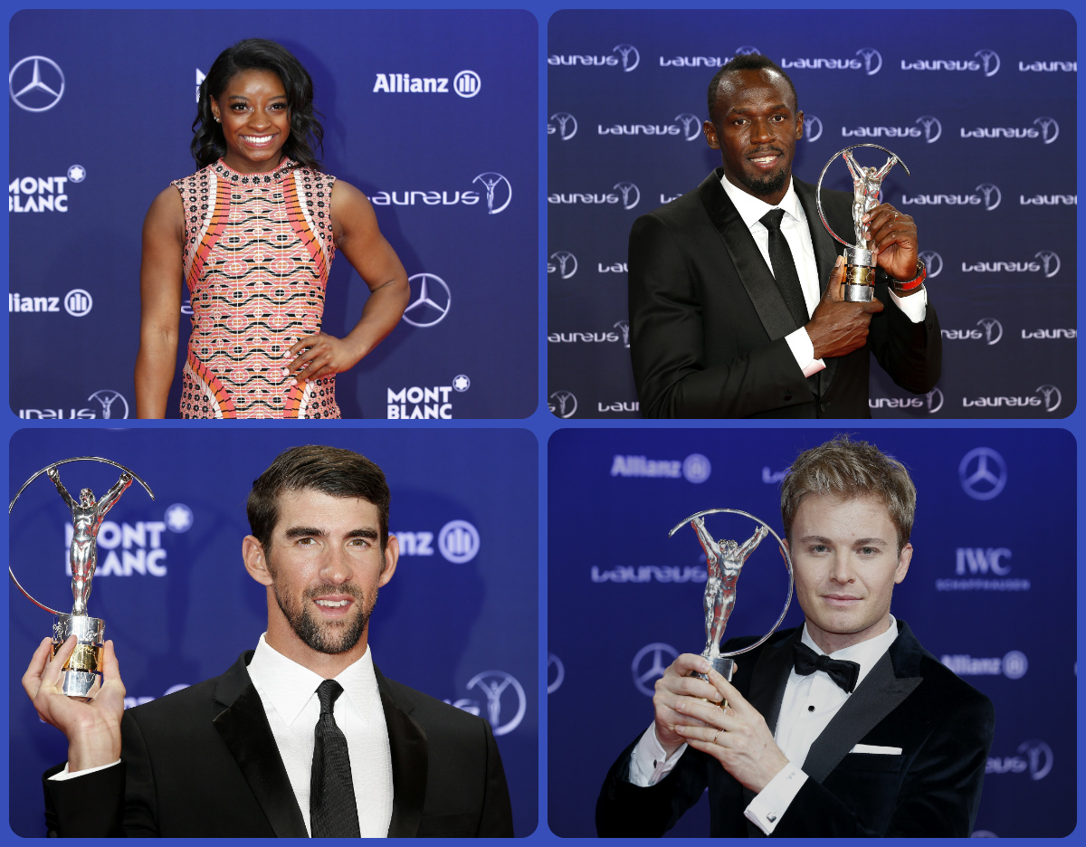 Biles, Bolt, Phelps y Rosberg parte de los galardonados por Laureaus