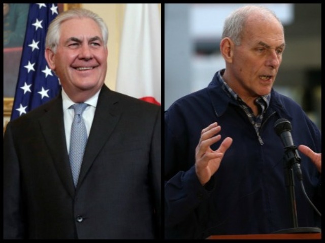 Rex Tillerson y John Kelly.