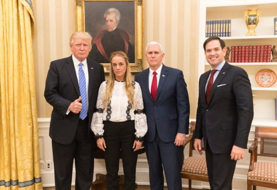 Trump recibió en la Casa Blanca a Lilian Tintori.