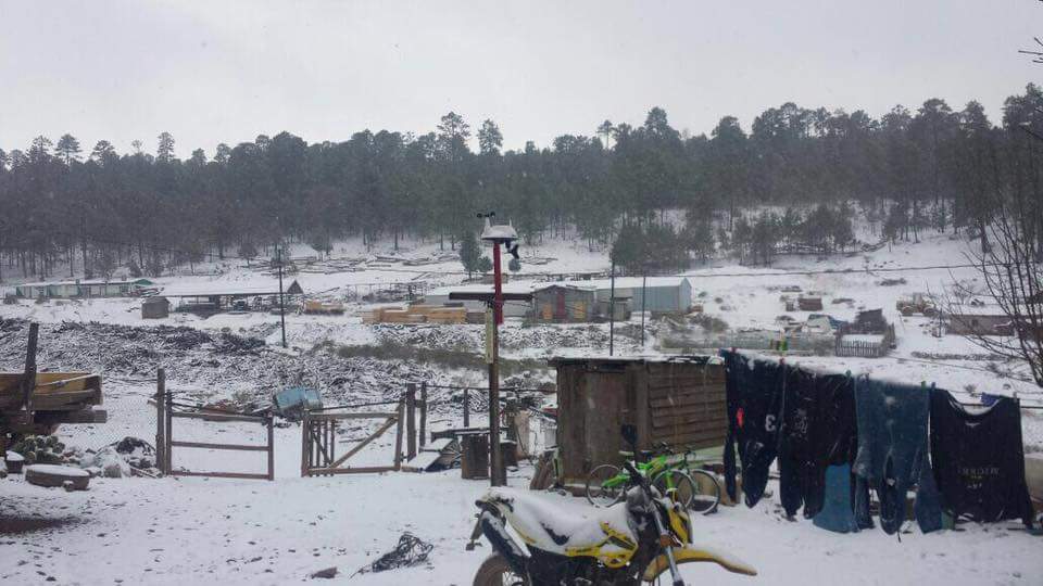 6 municipios con nieve esta mañana en Durango. 