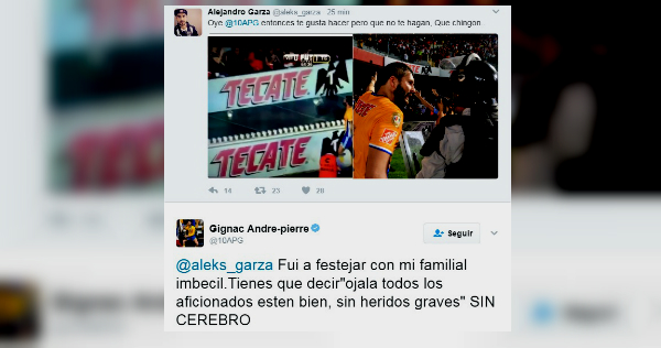 La respuesta de Gignac al fan vía Twitter