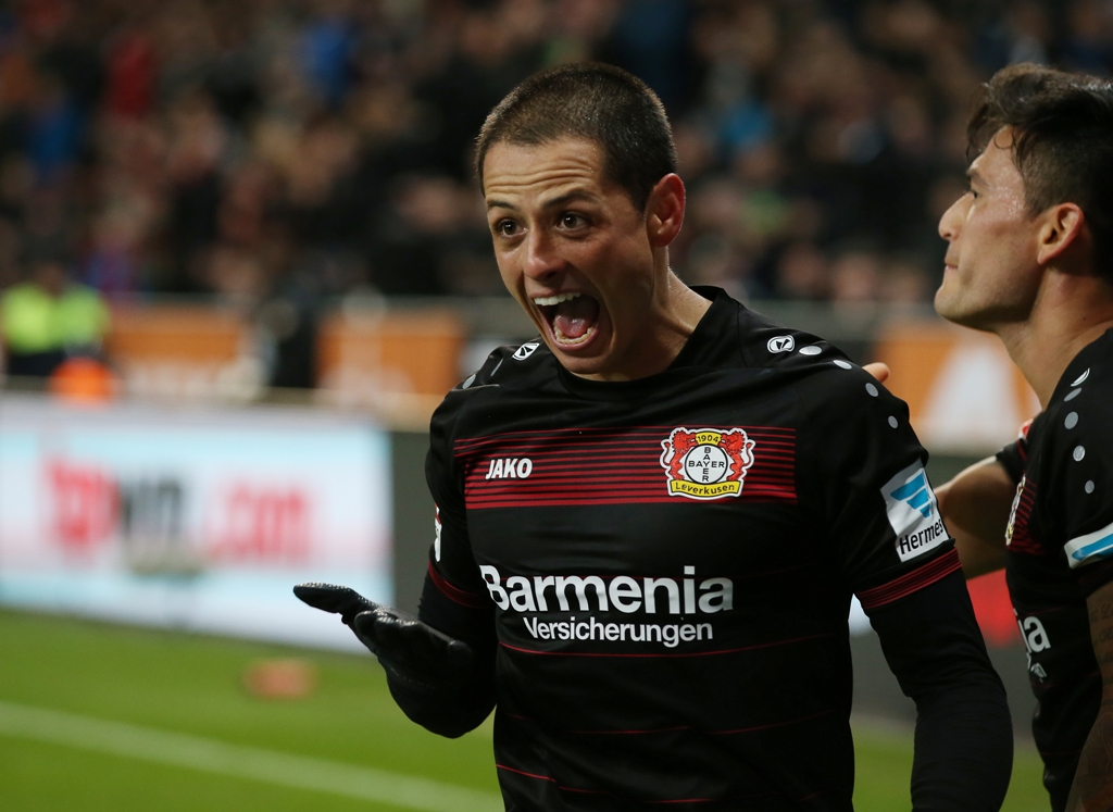 Javier Hernández, jugador del Bayer Leverkusen 