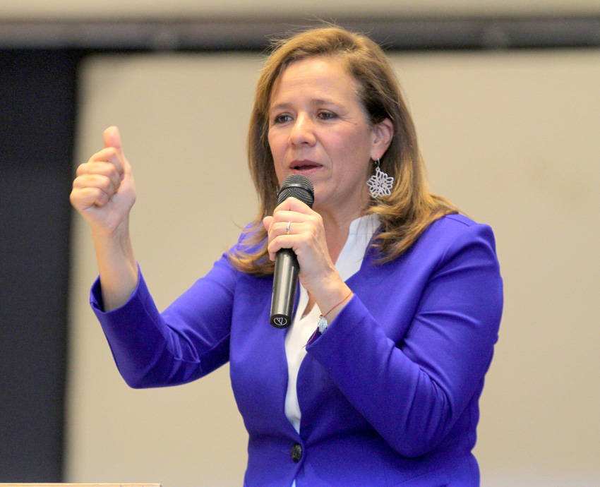 Margarita Zavala, en su visita a Saltillo, dijo estar convencida que será la candidata a la Presidencia de la República.