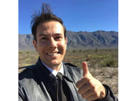El piloto Eduardo Mijares. 
