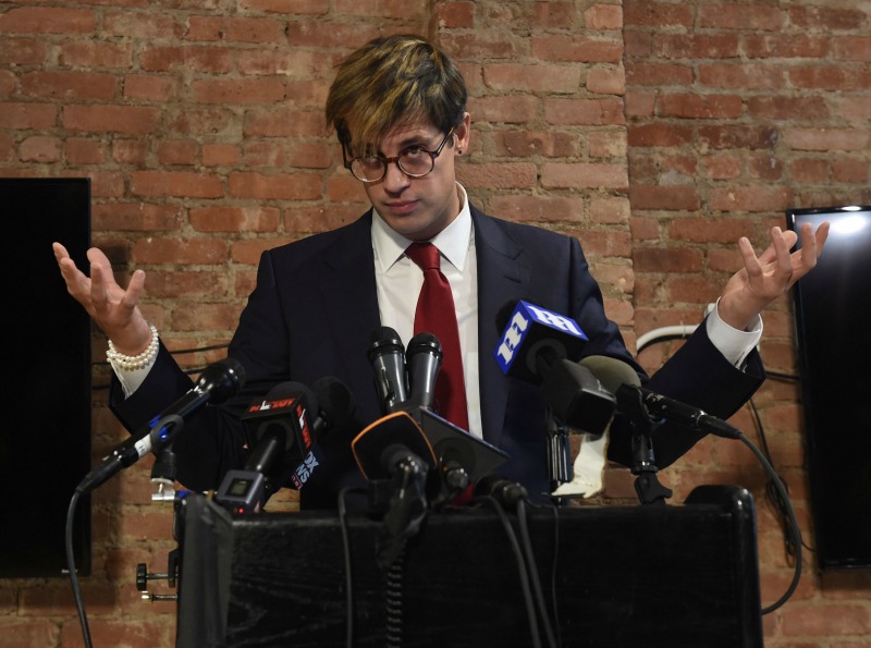 El controvertido escritor derechista Milo Yiannopoulos.