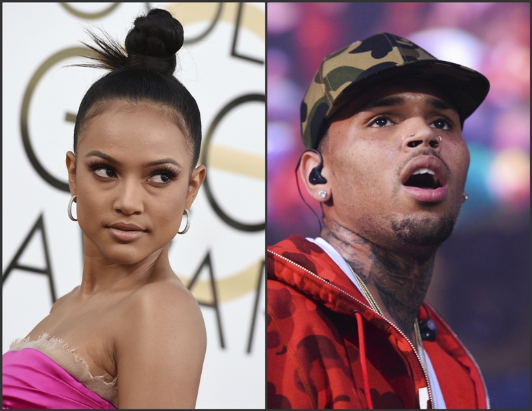 Karrueche Tran y Chris Brown. 