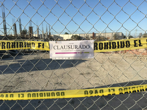 En esta ocasión, se clausuró la construcción de un centro comercial. 