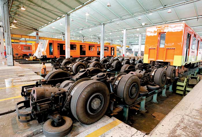 Los trenes del STC funcionan con neumáticos.