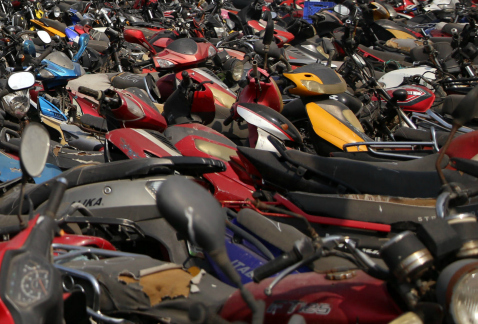 Casi 7 mil motocicletas relacionadas con actos delictivos han sido retiradas por la delegación Cuauhtémoc.