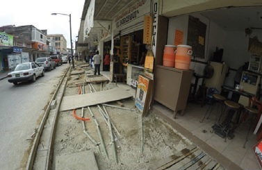 Obras del centro de Tampico siguen sin concluirse.