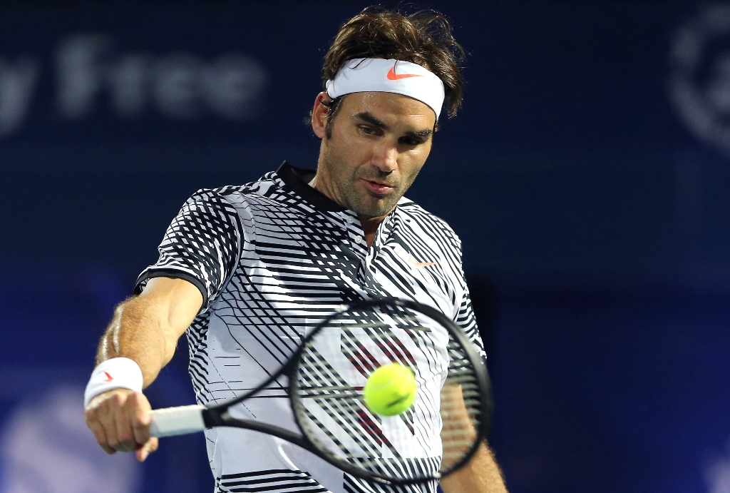 Roger Federer en el Abierto de Dubai 