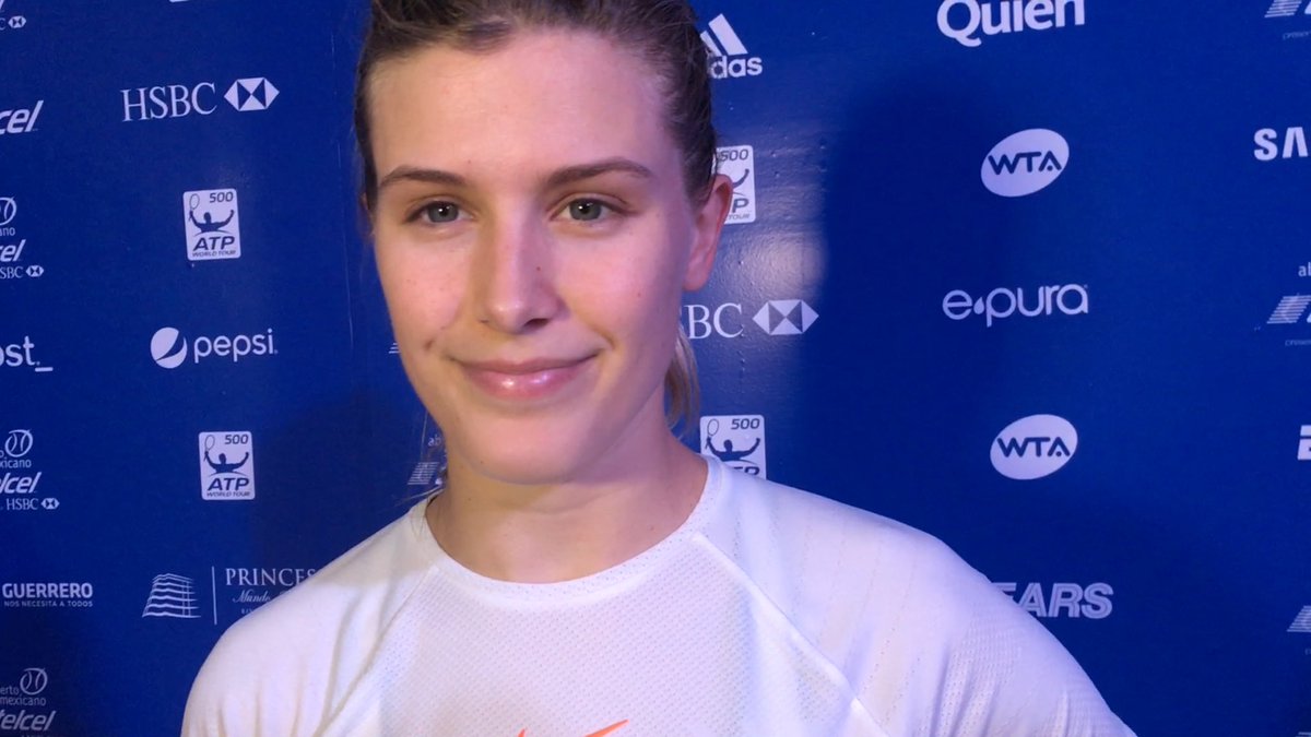 'Genie' Bouchard después de haber sido eliminada en el AMT.